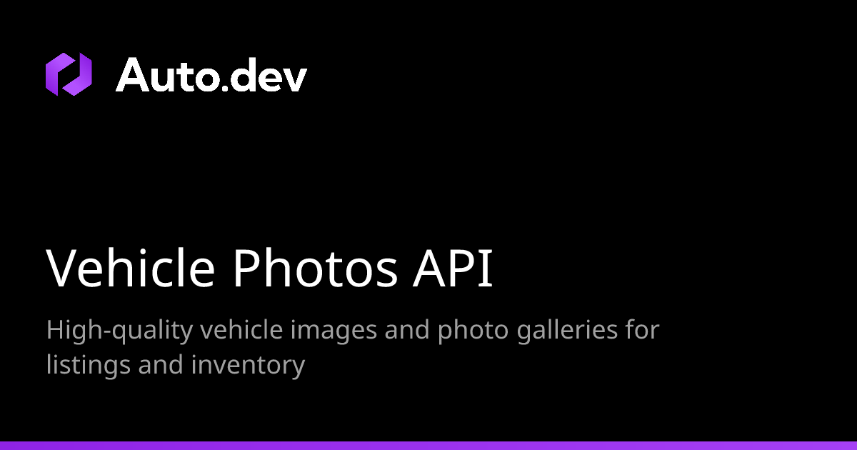 Vehicle Photos API | Auto.dev - Docs